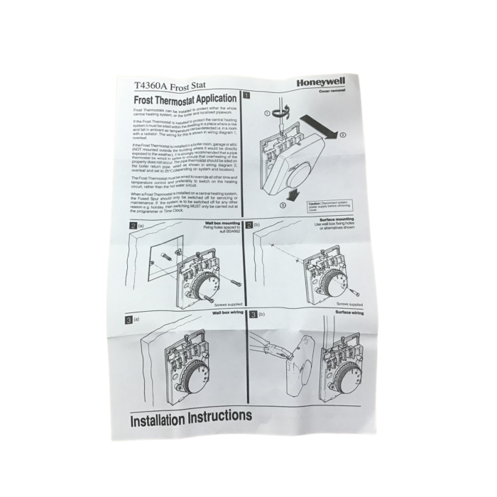 Honeywell Frost Thermostat T4360 - T4360A1009