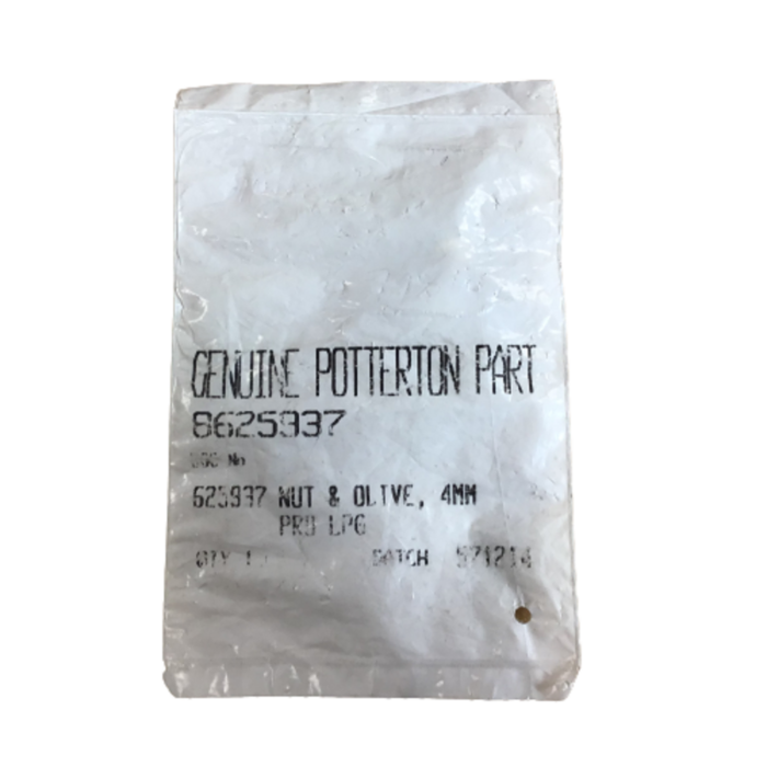 Potterton NETAHEAT, PROFILE, PRIMA, PROFILE, Nut and Olive 4 mm Pro LPG 625937 