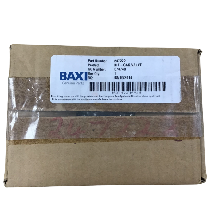 Baxi Combi HE Kit - Gas Valve 247222 