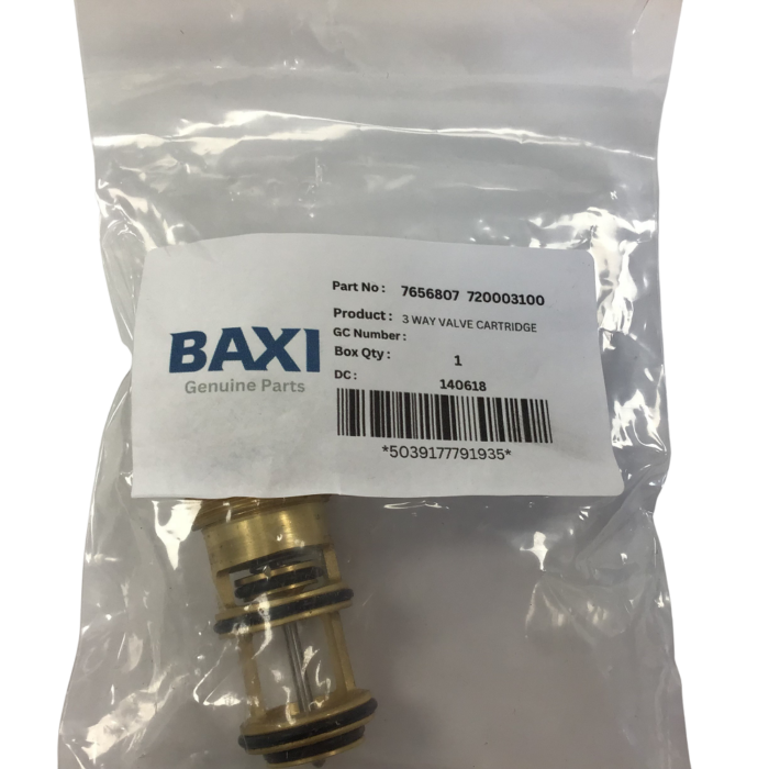 Baxi Potterton, Duotec HE, Heatmax Combi, Promax Combi, Diverter Valve Cartridge 7656807 720003100 (for use with Diverter Valve 5132456)