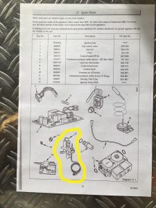 Glowworm Back Boiler pilot assembly 451477